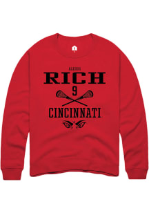 Alexis Rich  Rally Cincinnati Bearcats Mens Red NIL Sport Icon Long Sleeve Crew Sweatshirt