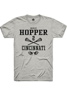 Brinley Hopper  Cincinnati Bearcats Ash Rally NIL Sport Icon Short Sleeve T Shirt