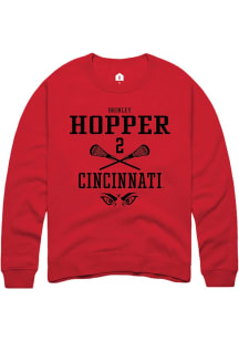 Brinley Hopper  Rally Cincinnati Bearcats Mens Red NIL Sport Icon Long Sleeve Crew Sweatshirt