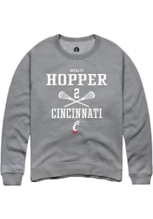 Brinley Hopper  Rally Cincinnati Bearcats Mens Graphite NIL Sport Icon Long Sleeve Crew Sweatshi..