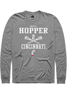 Brinley Hopper  Cincinnati Bearcats Grey Rally NIL Sport Icon Long Sleeve T Shirt