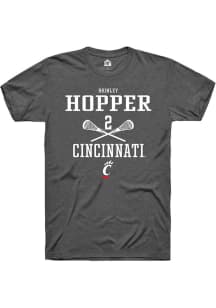 Brinley Hopper  Cincinnati Bearcats Dark Grey Rally NIL Sport Icon Short Sleeve T Shirt