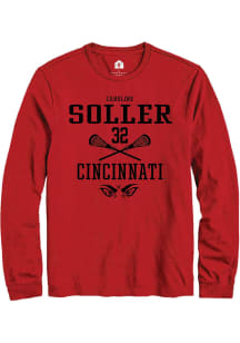 Caroline Soller  Cincinnati Bearcats Red Rally NIL Sport Icon Long Sleeve T Shirt