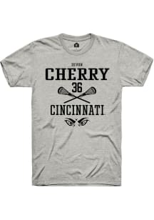 Devon Cherry  Cincinnati Bearcats Ash Rally NIL Sport Icon Short Sleeve T Shirt