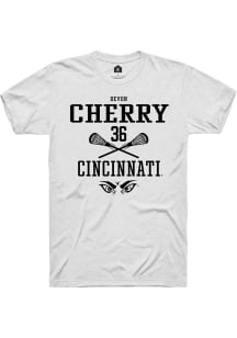 Devon Cherry  Cincinnati Bearcats White Rally NIL Sport Icon Short Sleeve T Shirt
