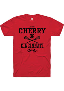 Devon Cherry  Cincinnati Bearcats Red Rally NIL Sport Icon Short Sleeve T Shirt
