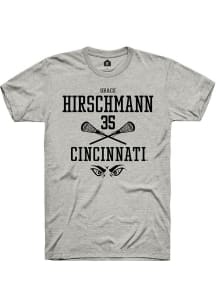 Grace Hirschmann  Cincinnati Bearcats Ash Rally NIL Sport Icon Short Sleeve T Shirt