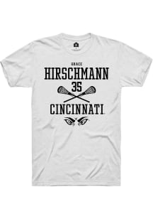 Grace Hirschmann  Cincinnati Bearcats White Rally NIL Sport Icon Short Sleeve T Shirt