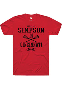 Hailey Joy Simpson  Cincinnati Bearcats Red Rally NIL Sport Icon Short Sleeve T Shirt