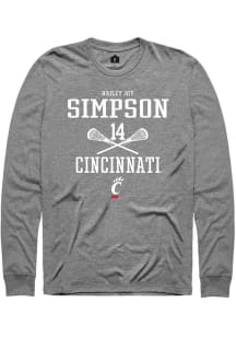 Hailey Joy Simpson  Cincinnati Bearcats Grey Rally NIL Sport Icon Long Sleeve T Shirt