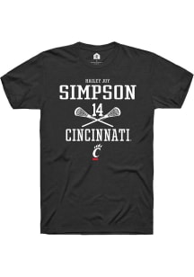 Hailey Joy Simpson  Cincinnati Bearcats Black Rally NIL Sport Icon Short Sleeve T Shirt