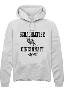 Isaac Schachleiter  Rally Cincinnati Bearcats Mens White NIL Sport Icon Long Sleeve Hoodie