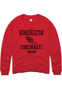 Isaac Schachleiter  Rally Cincinnati Bearcats Mens Red NIL Sport Icon Long Sleeve Crew Sweatshir..