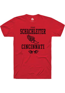 Isaac Schachleiter  Cincinnati Bearcats Red Rally NIL Sport Icon Short Sleeve T Shirt