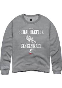 Isaac Schachleiter  Rally Cincinnati Bearcats Mens Graphite NIL Sport Icon Long Sleeve Crew Swea..