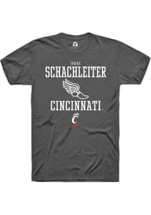 Isaac Schachleiter  Cincinnati Bearcats Dark Grey Rally NIL Sport Icon Short Sleeve T Shirt