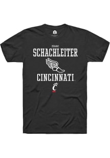 Isaac Schachleiter  Cincinnati Bearcats Black Rally NIL Sport Icon Short Sleeve T Shirt