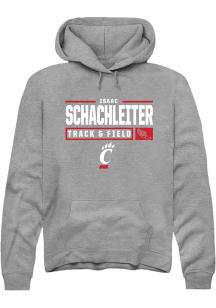 Isaac Schachleiter  Rally Cincinnati Bearcats Mens Graphite NIL Stacked Box Long Sleeve Hoodie