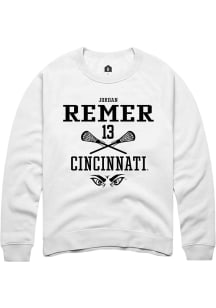 Jordan Remer  Rally Cincinnati Bearcats Mens White NIL Sport Icon Long Sleeve Crew Sweatshirt