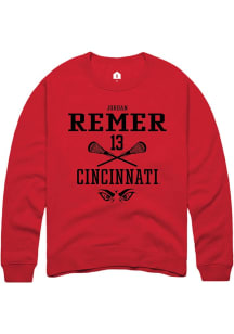 Jordan Remer  Rally Cincinnati Bearcats Mens Red NIL Sport Icon Long Sleeve Crew Sweatshirt