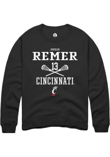 Jordan Remer  Rally Cincinnati Bearcats Mens Black NIL Sport Icon Long Sleeve Crew Sweatshirt