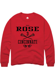 Julie Rose  Rally Cincinnati Bearcats Mens Red NIL Sport Icon Long Sleeve Crew Sweatshirt