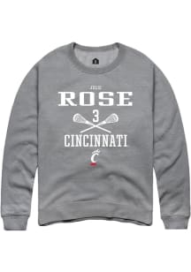 Julie Rose  Rally Cincinnati Bearcats Mens Graphite NIL Sport Icon Long Sleeve Crew Sweatshirt