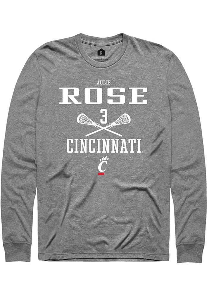 Julie Rose  Cincinnati Bearcats Graphite Rally NIL Sport Icon Long Sleeve T Shirt