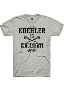 Kennedy Koehler  Cincinnati Bearcats Ash Rally NIL Sport Icon Short Sleeve T Shirt