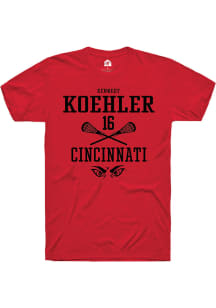 Kennedy Koehler  Cincinnati Bearcats Red Rally NIL Sport Icon Short Sleeve T Shirt
