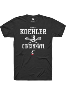 Kennedy Koehler  Cincinnati Bearcats Black Rally NIL Sport Icon Short Sleeve T Shirt