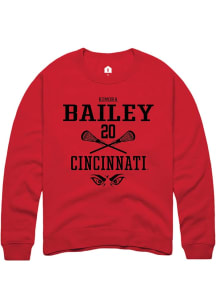 Kimora Bailey Rally Mens Red Cincinnati Bearcats NIL Sport Icon Crew Sweatshirt