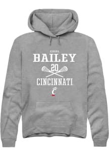 Kimora Bailey Rally Mens Graphite Cincinnati Bearcats NIL Sport Icon Hooded Sweatshirt