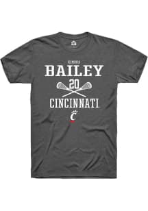 Kimora Bailey  Cincinnati Bearcats Dark Grey Rally NIL Sport Icon Short Sleeve T Shirt