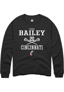 Kimora Bailey Rally Mens Black Cincinnati Bearcats NIL Sport Icon Crew Sweatshirt