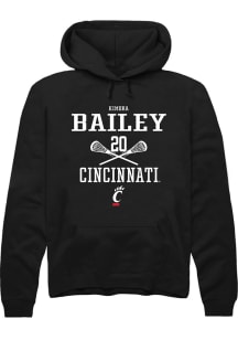 Kimora Bailey Rally Mens Black Cincinnati Bearcats NIL Sport Icon Hooded Sweatshirt