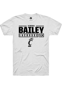 Kimora Bailey  Cincinnati Bearcats White Rally NIL Stacked Box Short Sleeve T Shirt