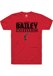 Kimora Bailey  Cincinnati Bearcats Red Rally NIL Stacked Box Short Sleeve T Shirt