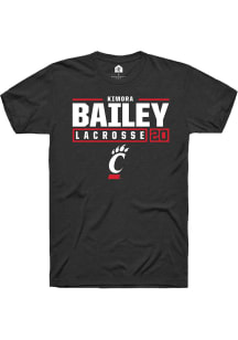 Kimora Bailey  Cincinnati Bearcats Black Rally NIL Stacked Box Short Sleeve T Shirt