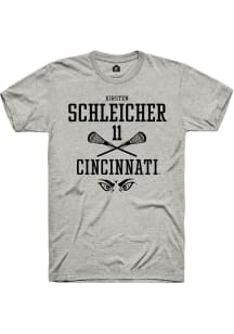 Kirsten Schleicher  Cincinnati Bearcats Ash Rally NIL Sport Icon Short Sleeve T Shirt