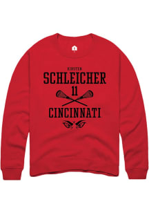 Kirsten Schleicher  Rally Cincinnati Bearcats Mens Red NIL Sport Icon Long Sleeve Crew Sweatshir..