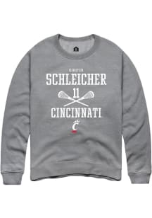 Kirsten Schleicher  Rally Cincinnati Bearcats Mens Graphite NIL Sport Icon Long Sleeve Crew Swea..