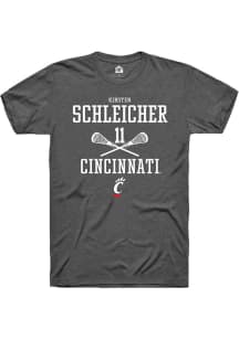 Kirsten Schleicher  Cincinnati Bearcats Dark Grey Rally NIL Sport Icon Short Sleeve T Shirt