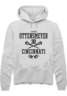 Lauren ottensmeyer  Rally Cincinnati Bearcats Mens White NIL Sport Icon Long Sleeve Hoodie