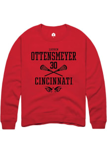 Lauren ottensmeyer  Rally Cincinnati Bearcats Mens Red NIL Sport Icon Long Sleeve Crew Sweatshir..