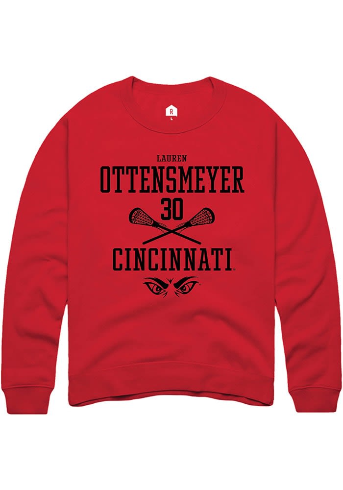 Lauren ottensmeyer Rally Cincinnati Bearcats Mens Red NIL Sport Icon Long Sleeve Crew Sweatshirt