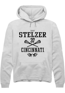 Lilly Stelzer  Rally Cincinnati Bearcats Mens White NIL Sport Icon Long Sleeve Hoodie