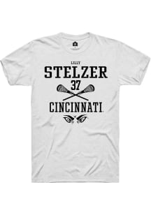 Lilly Stelzer  Cincinnati Bearcats White Rally NIL Sport Icon Short Sleeve T Shirt
