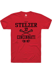 Lilly Stelzer  Cincinnati Bearcats Red Rally NIL Sport Icon Short Sleeve T Shirt