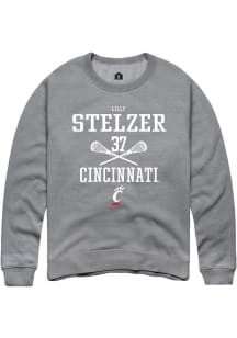 Lilly Stelzer  Rally Cincinnati Bearcats Mens Graphite NIL Sport Icon Long Sleeve Crew Sweatshir..